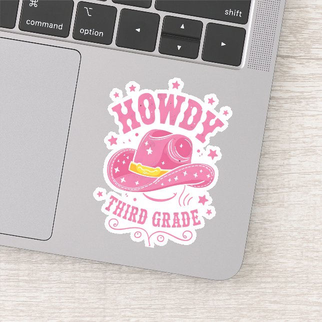 Sticker Howdy Cowboy De 3E Année Revenir À L'École (Détail)