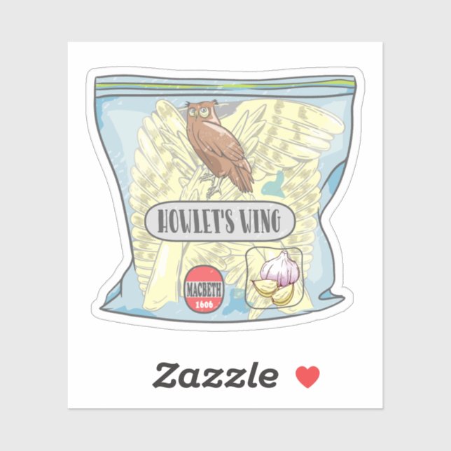 Sticker HOWLETS WING Macbeth sorcières sort. (Feuille)