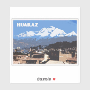 Sticker Huaraz Pérou : Vue sur la montagne de Huascarin