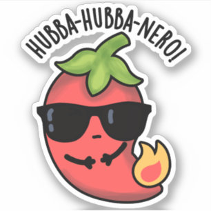 Sticker Hubba-hubba-nero Funny Habanero Pun