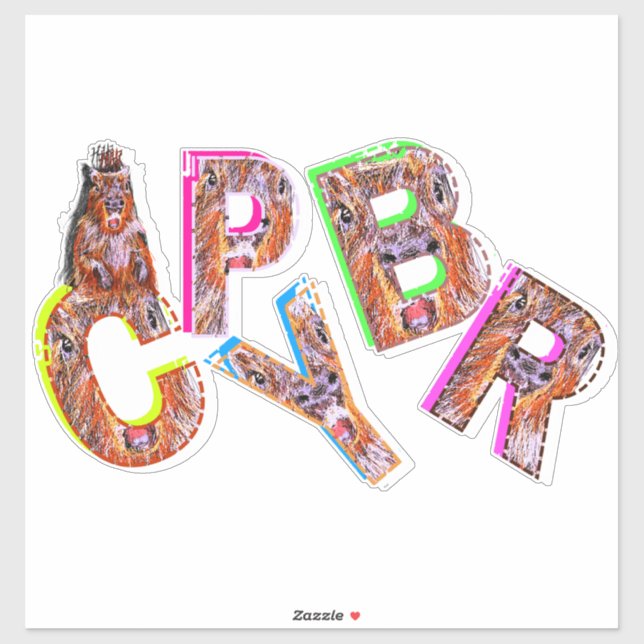 STICKER "HUH" CAPYBARA (Feuille)