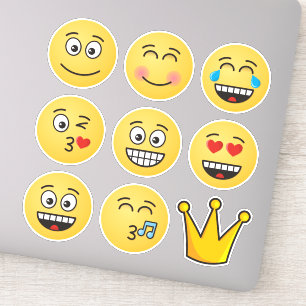 Sticker Huit Emojis et une Couronne