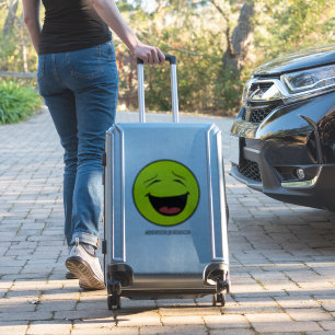 Sticker Humoristique rire Emoji Visage Jaune Ajouter le no