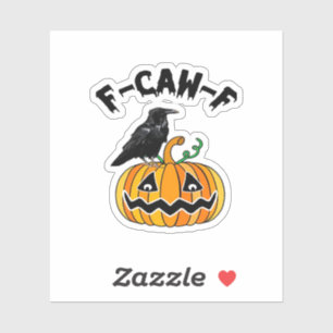 Sticker Humour gothique drôle de corbeau F-Caw-F essentiel