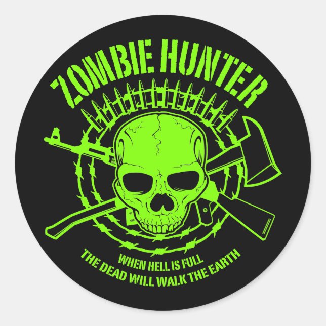Sticker Hunter Zombie (Devant)