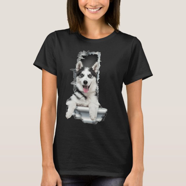 Sticker Husky T-Shirt (Front)