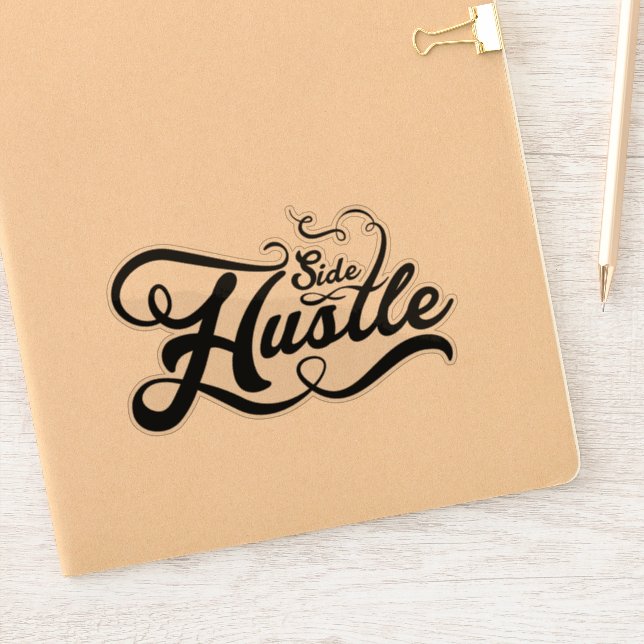 Sticker Hustle latéral | Noir | Effacer (Carnet)