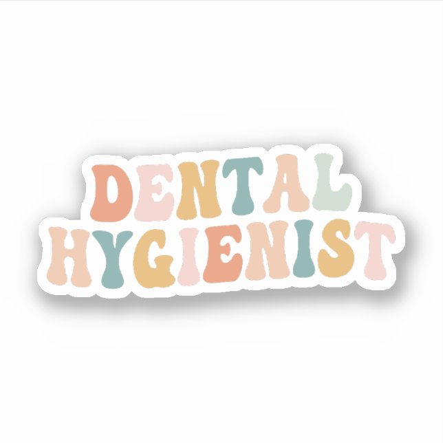 Sticker Hygiéniste dentaire, Cadeau pour hygiéniste dentai (Devant)
