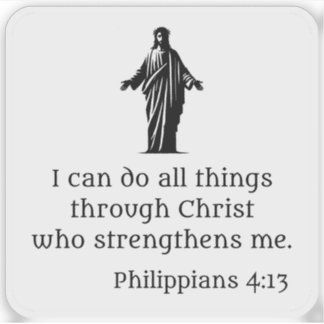 Sticker I Can Do All Things Through Christ (black)