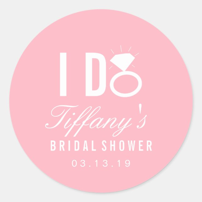 Sticker - I DO Bridal Shower (Front)