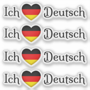 Sticker "I Heart German" Favori Language School Sujet