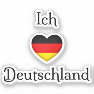 Sticker "I heart Germany" "J'aime l'Allemagne" German