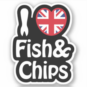 Sticker I Heart [Love] Fish & Chips