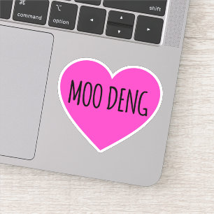 Sticker I Heart Moo Deng - Baby Hippo Moo Deng