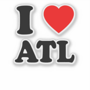 Sticker I Love Atl Heart Cool Atlanta