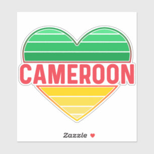 Sticker I Love Cameroon, Coeur camerounais