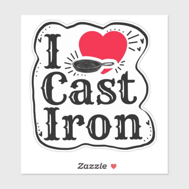 Sticker I Love Cast Fer (Feuille)