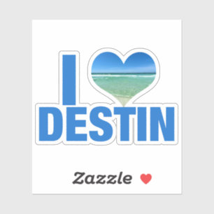 Sticker I Love Destin Florida Beach
