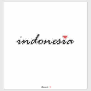 Sticker I love Indonesia