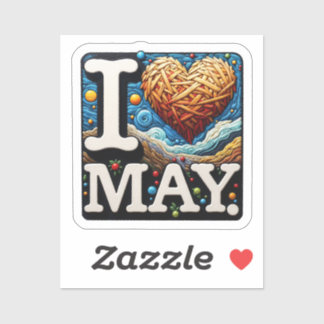 Sticker I Love MAY Coeur Artistique