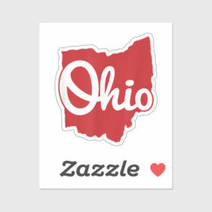 Sticker I love My Ohio Home Script Ohio