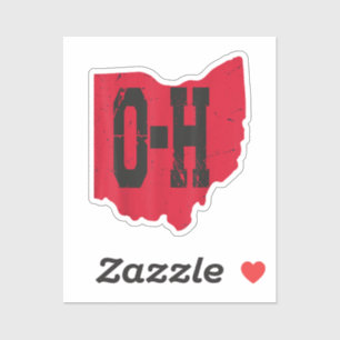 Sticker I Love My Ohio Home Script Ohio Buckeye State