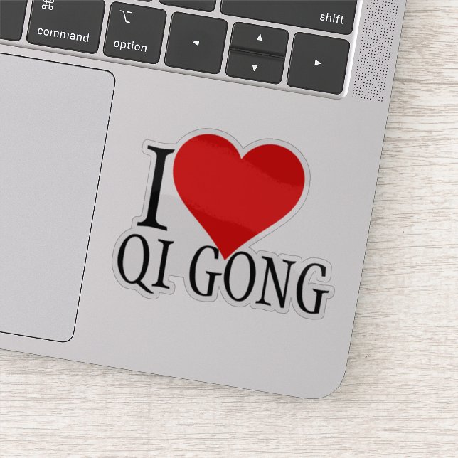 Sticker I Love Qi Gong Modèle de texte (Détail)