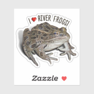 Sticker I Love River Frogs