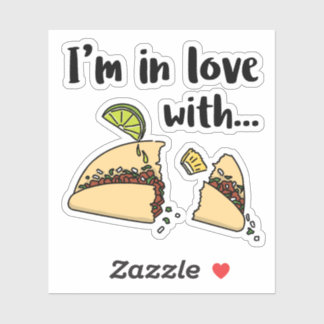 Sticker I love tacos al pastor