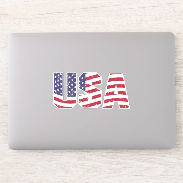 Sticker I Love the USA (Ordinateur)