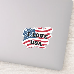 Sticker I Love USA