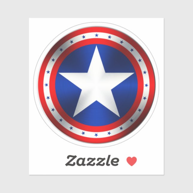Sticker I LOVE USA Drapeau en cercle (Feuille)