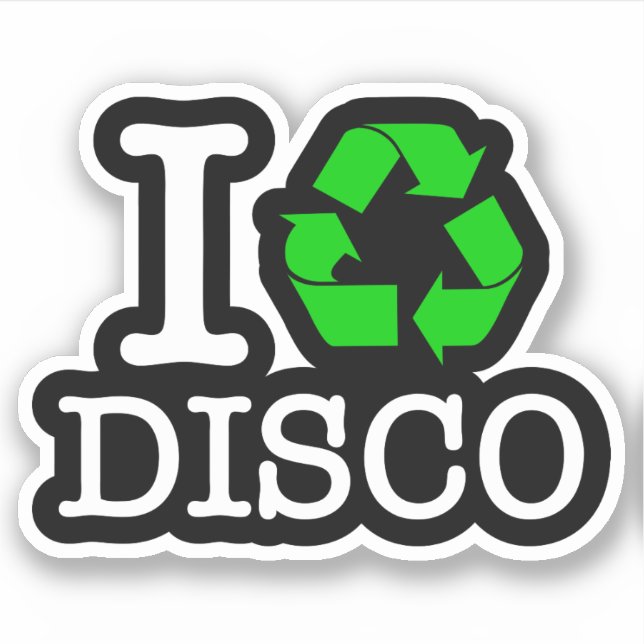 Sticker I Recycle Disco (Devant)