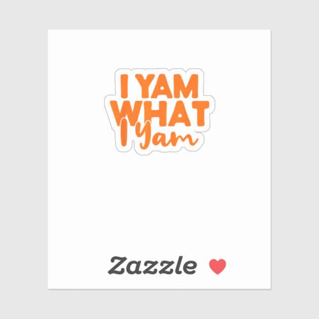 Sticker I Yam What I Yam She's My Sweet Potato Thanksgivin (Feuille)