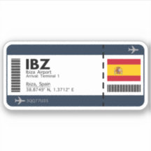 IBZ Ibiza Airport Boarding Pass - Espagne Travel