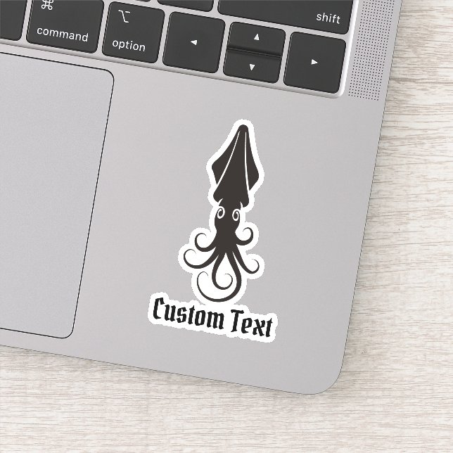 Sticker Icône calmar noir (Détail)