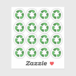 Sticker Icône Recyclage Vert Mini Planificateur Calendrier