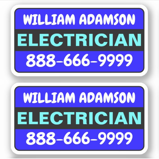 Sticker Idées de publicité pour les électriciens - Contact (Devant)