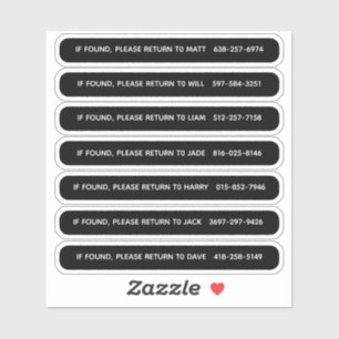 Sticker Identification personnalisée de la pagaie