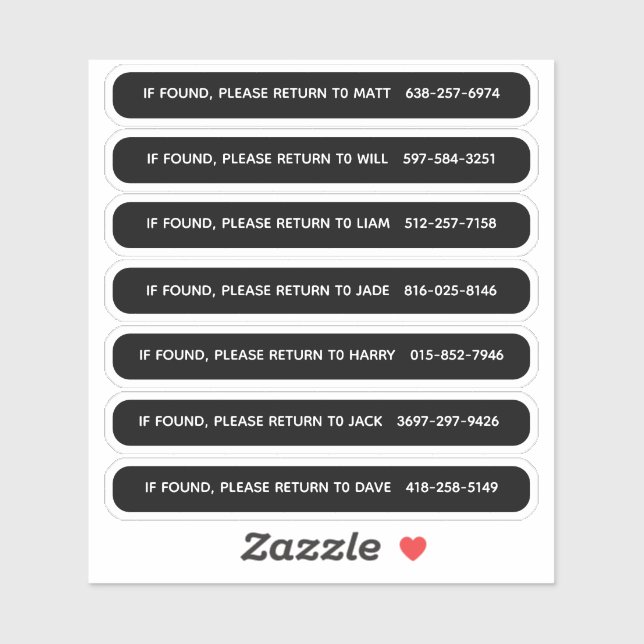 Sticker Identification personnalisée de la pagaie (Feuille)