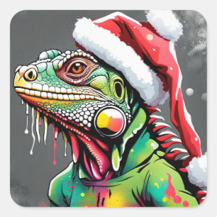 Sticker Iguana de Noël