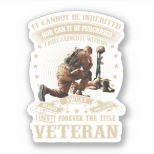Sticker Il Ne Peut Être Hérité Pour Toujours Le Titre Vété