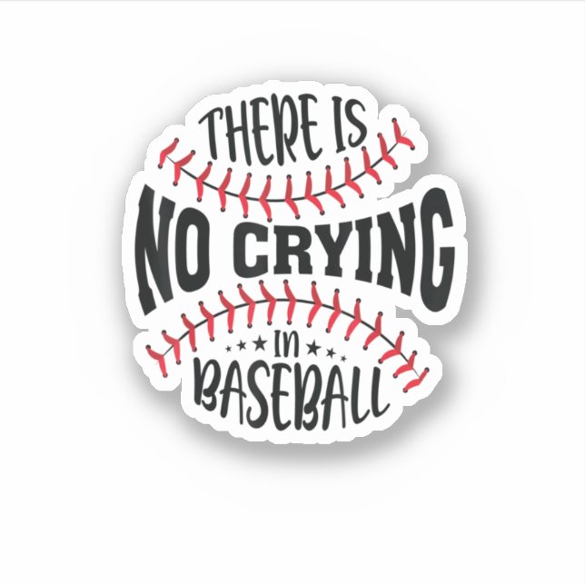 Sticker Il N'Y A Pas De Pleurage Au Baseball (Devant)