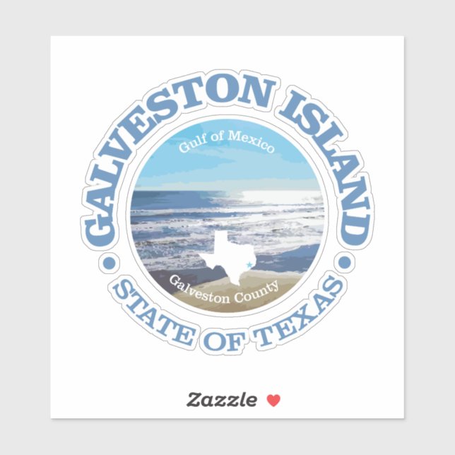 Sticker Île Galveston (C) (Feuille)