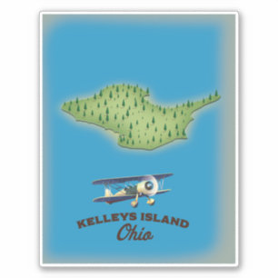 Sticker Île Kelleys Ohio