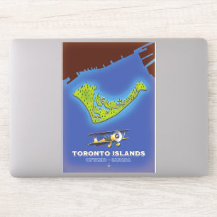 Sticker Îles de Toronto, Ontario, Canada carte
