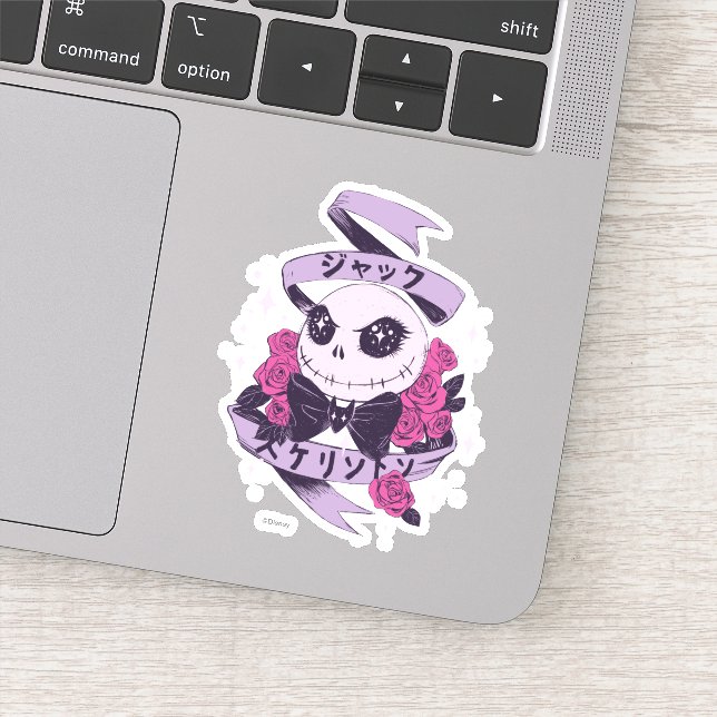Sticker Illustration Anime Jack Skellington & Rose (Détail)