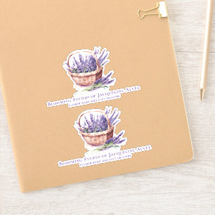 Sticker Illustration Business Lavender Flower Shop