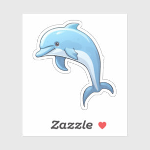 Sticker Illustration dauphin de dessin