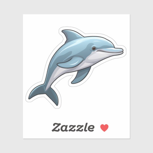 Sticker Illustration dauphin de dessin (Feuille)